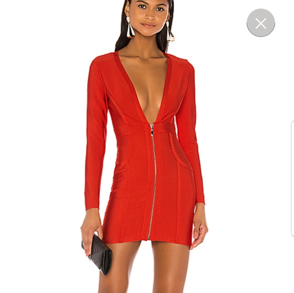 Superdown zip front dress